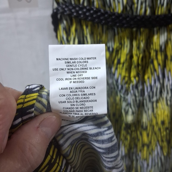 Speckless JCPenney Yellow Black Sleeveless Dress Women's Medium With‎ Belt NWT - Picture 8 of 10